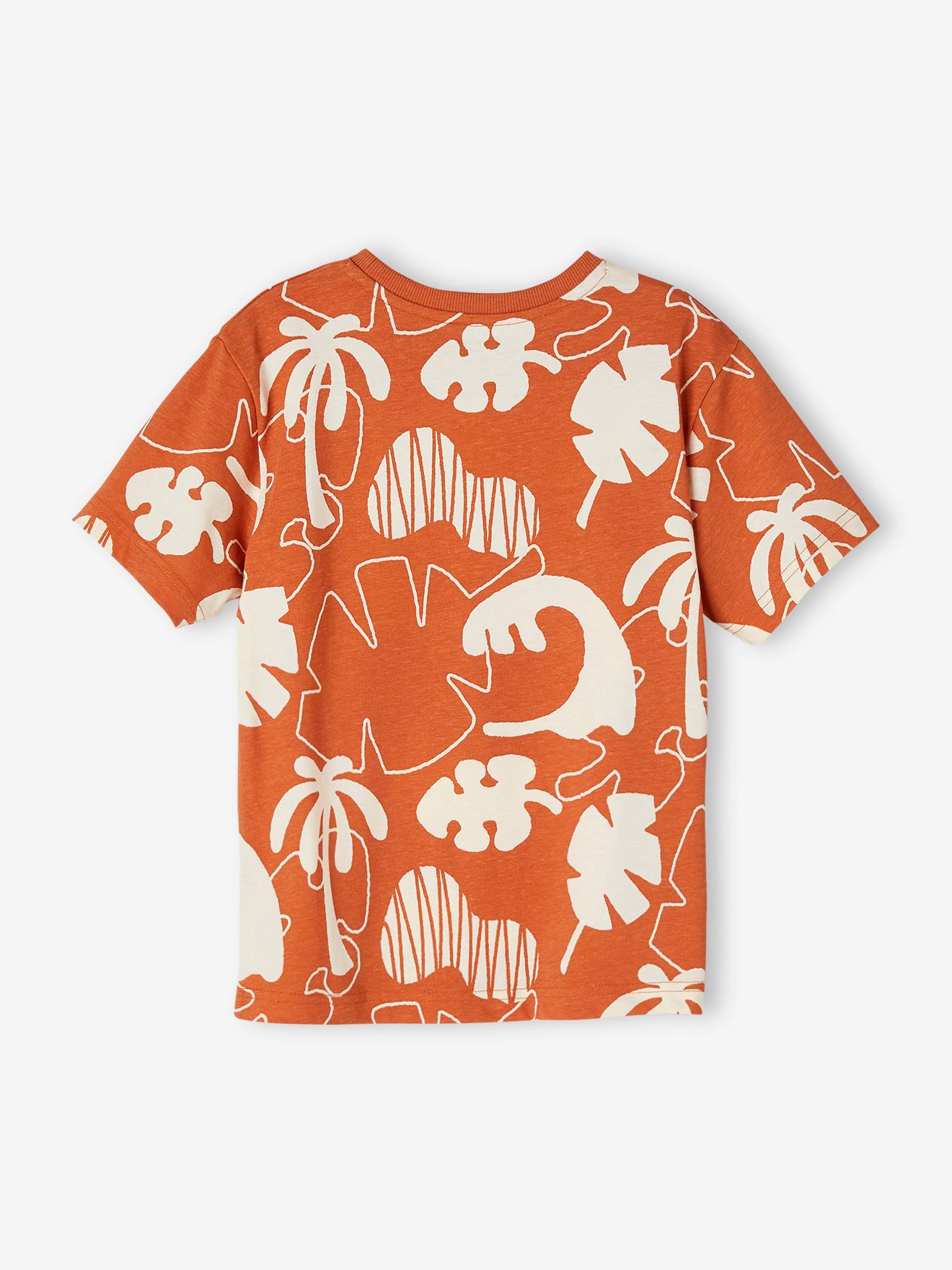Tee-shirts maxi motifs exotiques garçon vert sauge