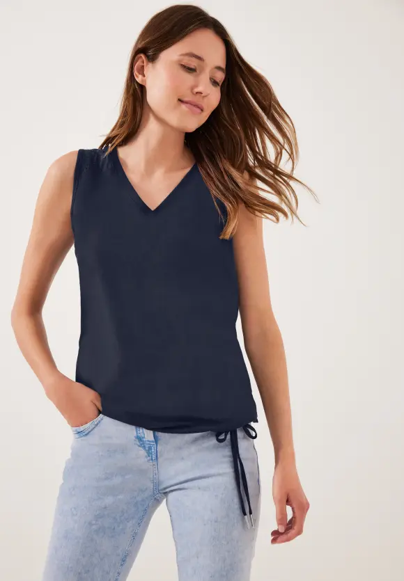 CECIL Jersey Spitzendetail Top
