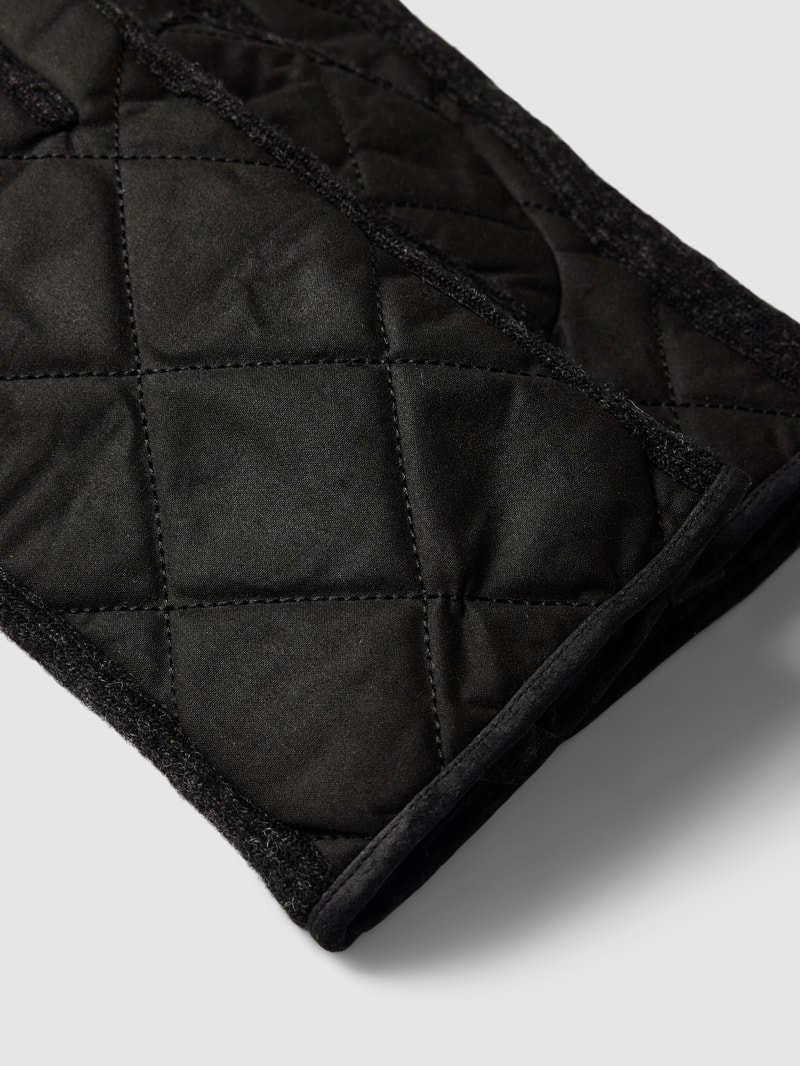 Handschuhe mit Steppnähte Modell 'Winterdale' in schwarz