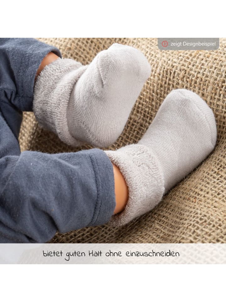 LaLoona Erstlingssocken 6er Pack Baby Söckchen mit Umschlag in beige günstig kaufen onesize