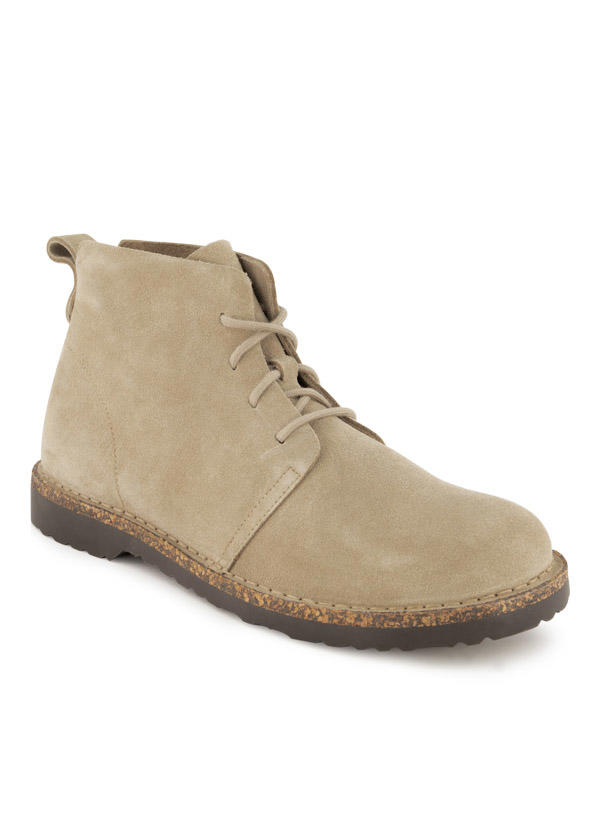 BIRKENSTOCK, Desert Boots Uppsala, Veloursleder Schmale Passform, taupe