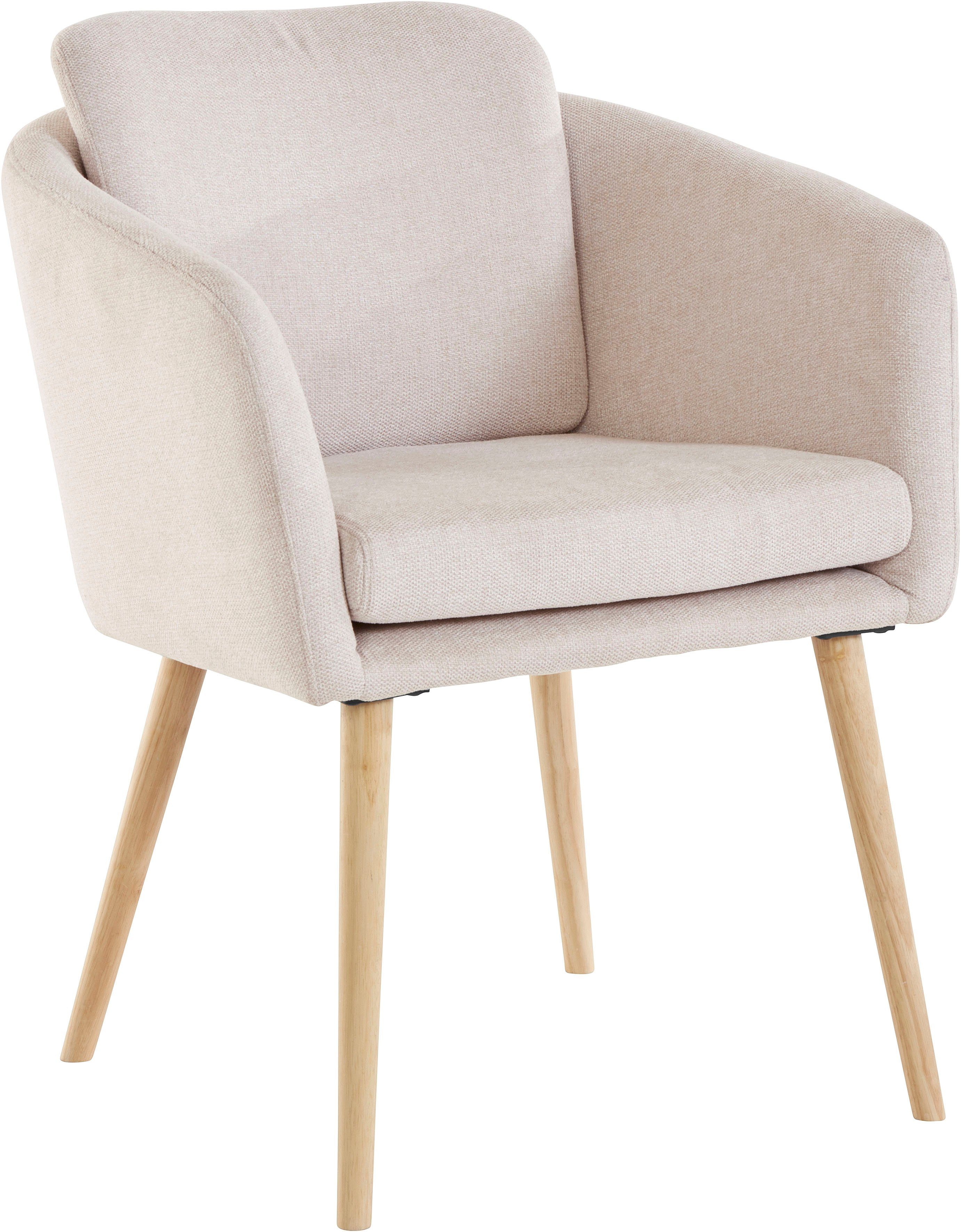 LeGer Home by Lena Gercke Esszimmerstuhl Fleur, Sitz -und Rücken gepolstert, in 3 Farben, Beine aus Massivholz