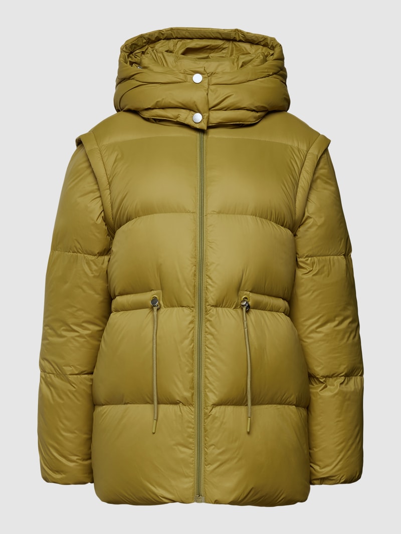 Steppjacke mit seitlichen Eingrifftaschen in olivgrün