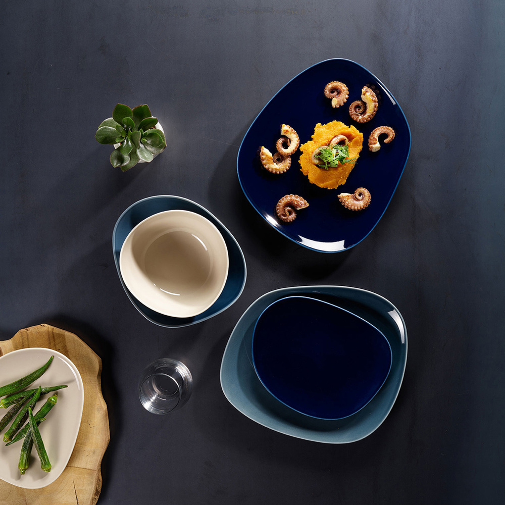 like. by Villeroy & Boch Assiette plate Organic Dark Blue Assiette
