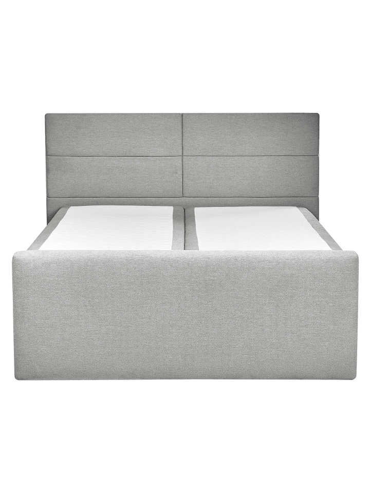 Beliani Boxspring Bett ARISTOCRAT in Grau/Silber - (W) 178 x (H) 115 x (L) 220 cm günstig kaufen onesize
