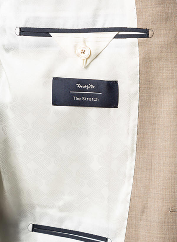 BALDESSARINI, Anzug mit Weste, Slim Fit, Schurwolle, sand
