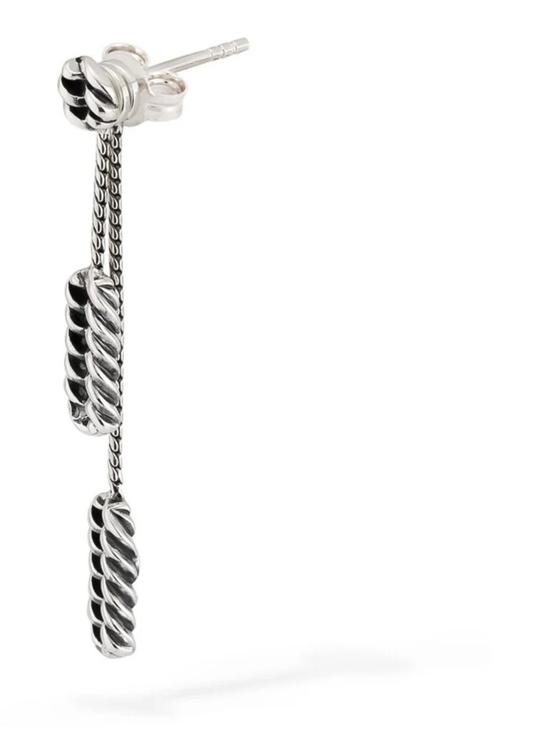 Buddha to Buddha Refined Chain stud earrings made of silver