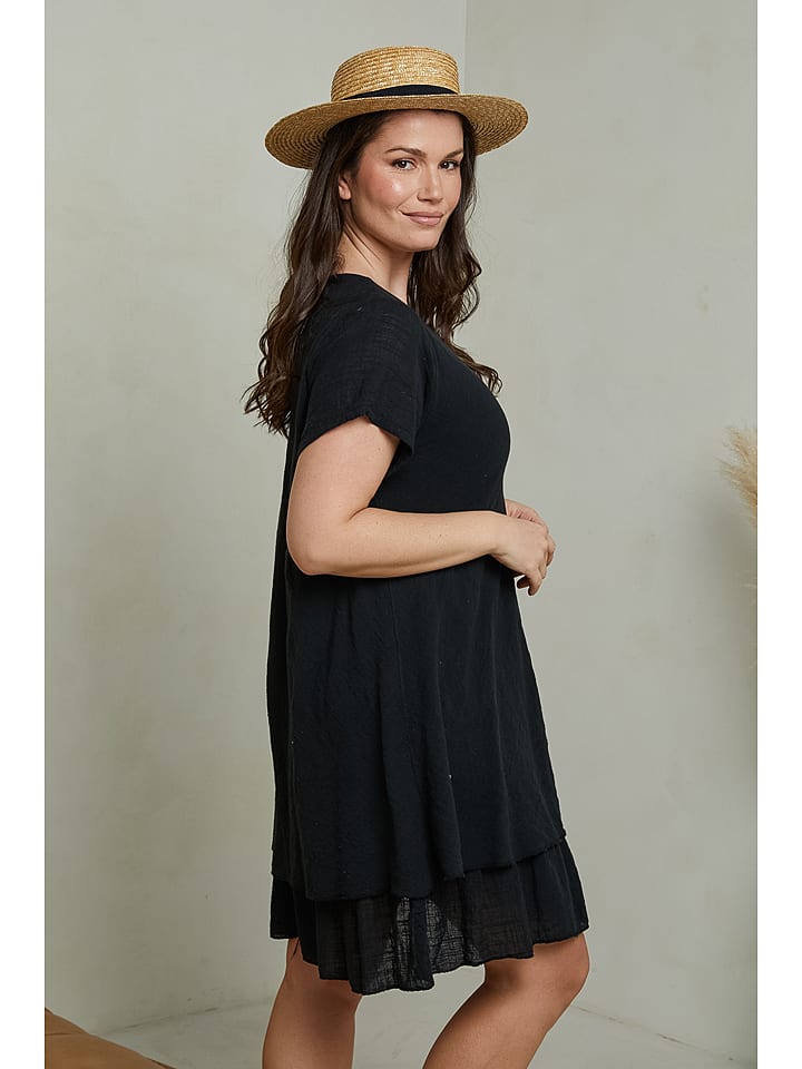 Curvy Lady Kleid in Schwarz günstig kaufen