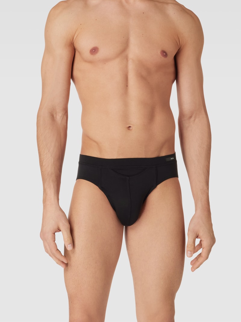 Slip mit Label-Detail in schwarz