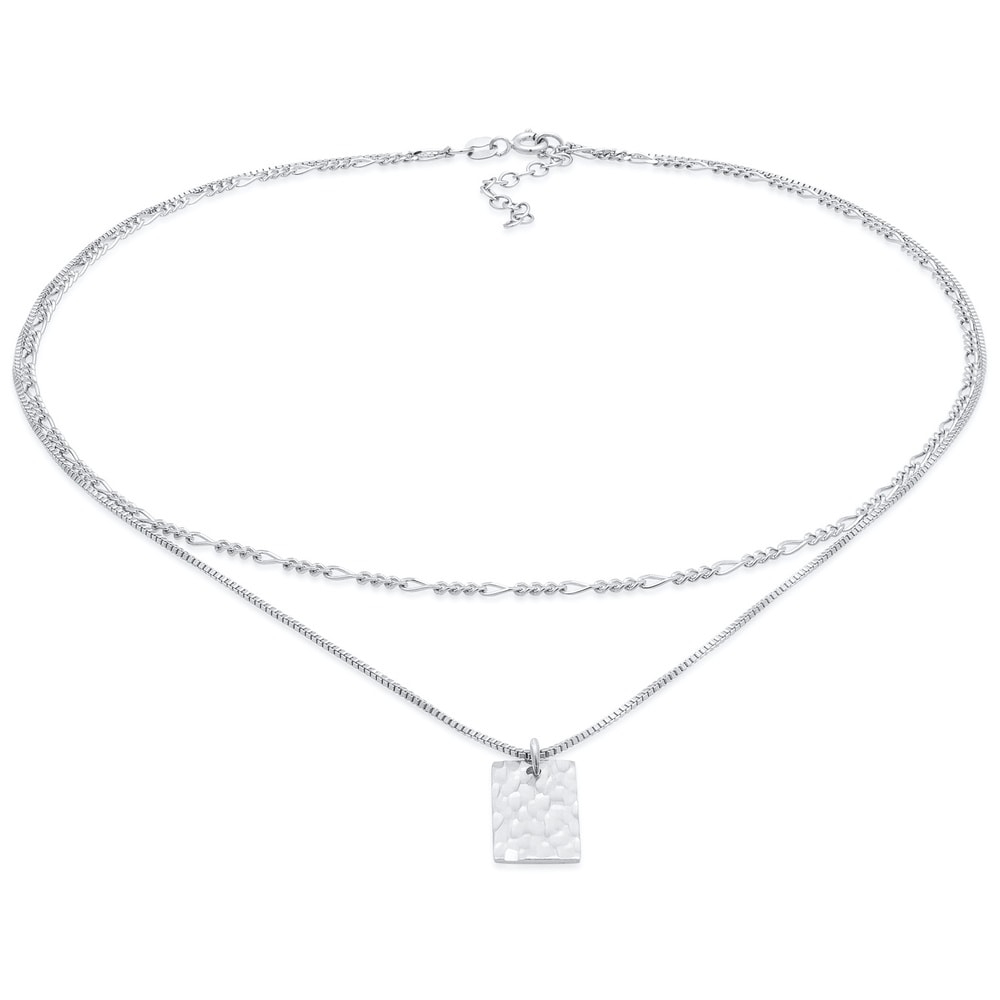 Elli Elli Collier Femmes couches plaquettes Figaro tendance boho en argent sterling 92 collier