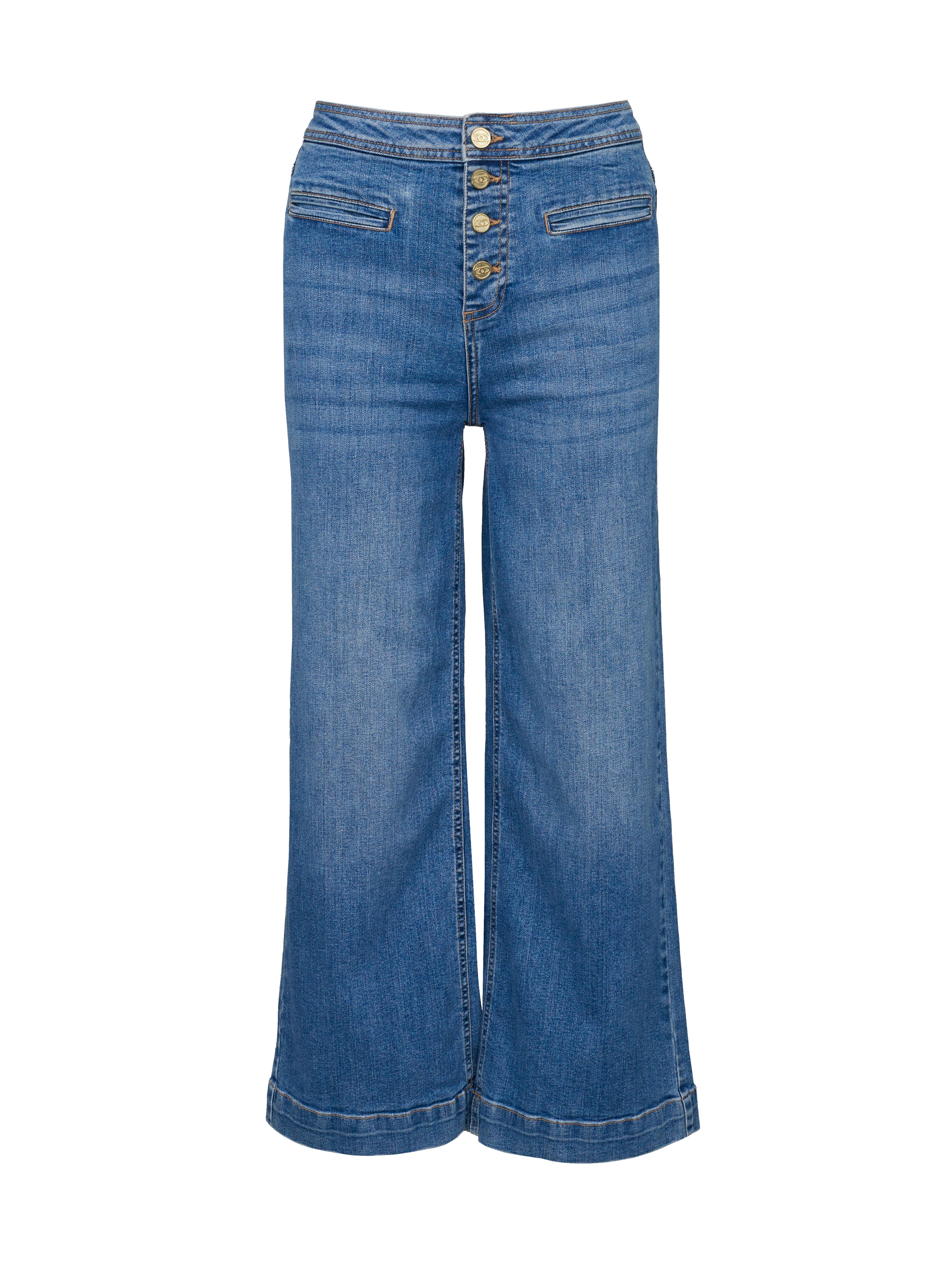 Blaue weite Damenjeans ORSAY