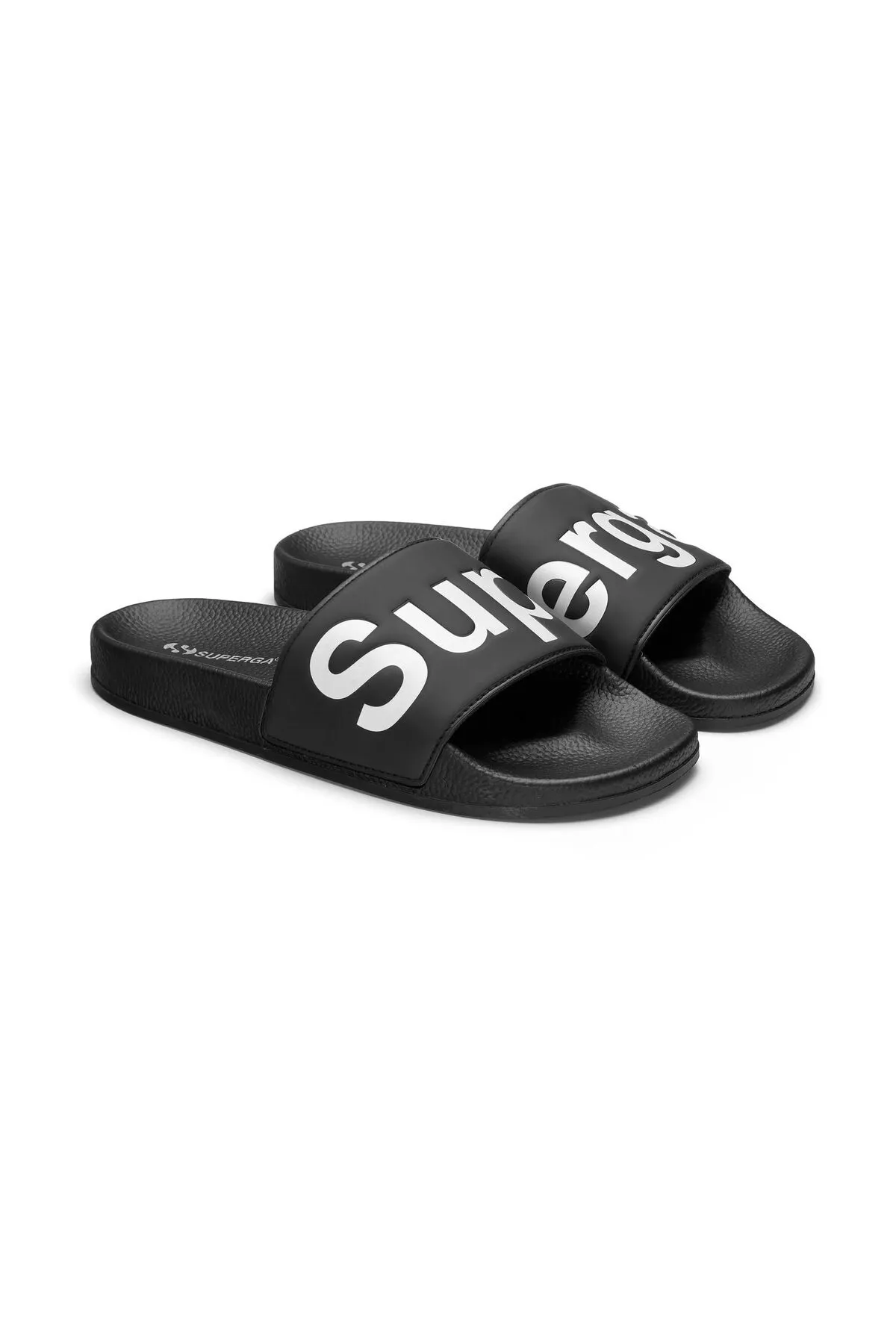 Superga  1908 Modell Polysoft Unisex Schwarz-Weiß Slides Hausschuhe