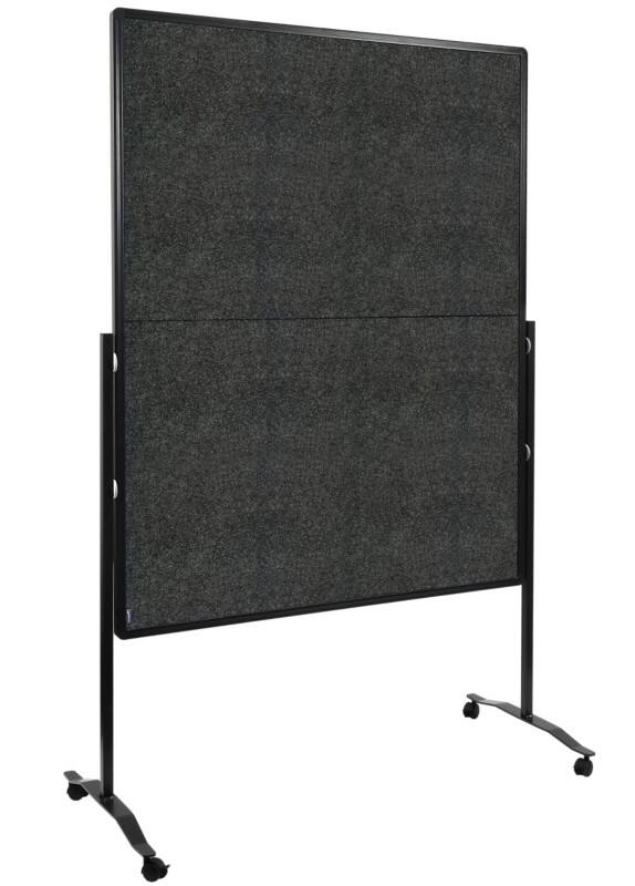 Legamaster PREMIUM PLUS Moderationswand klappbar, höhenverstellbar, Hoch- und Querformat, Filz, anthrazit