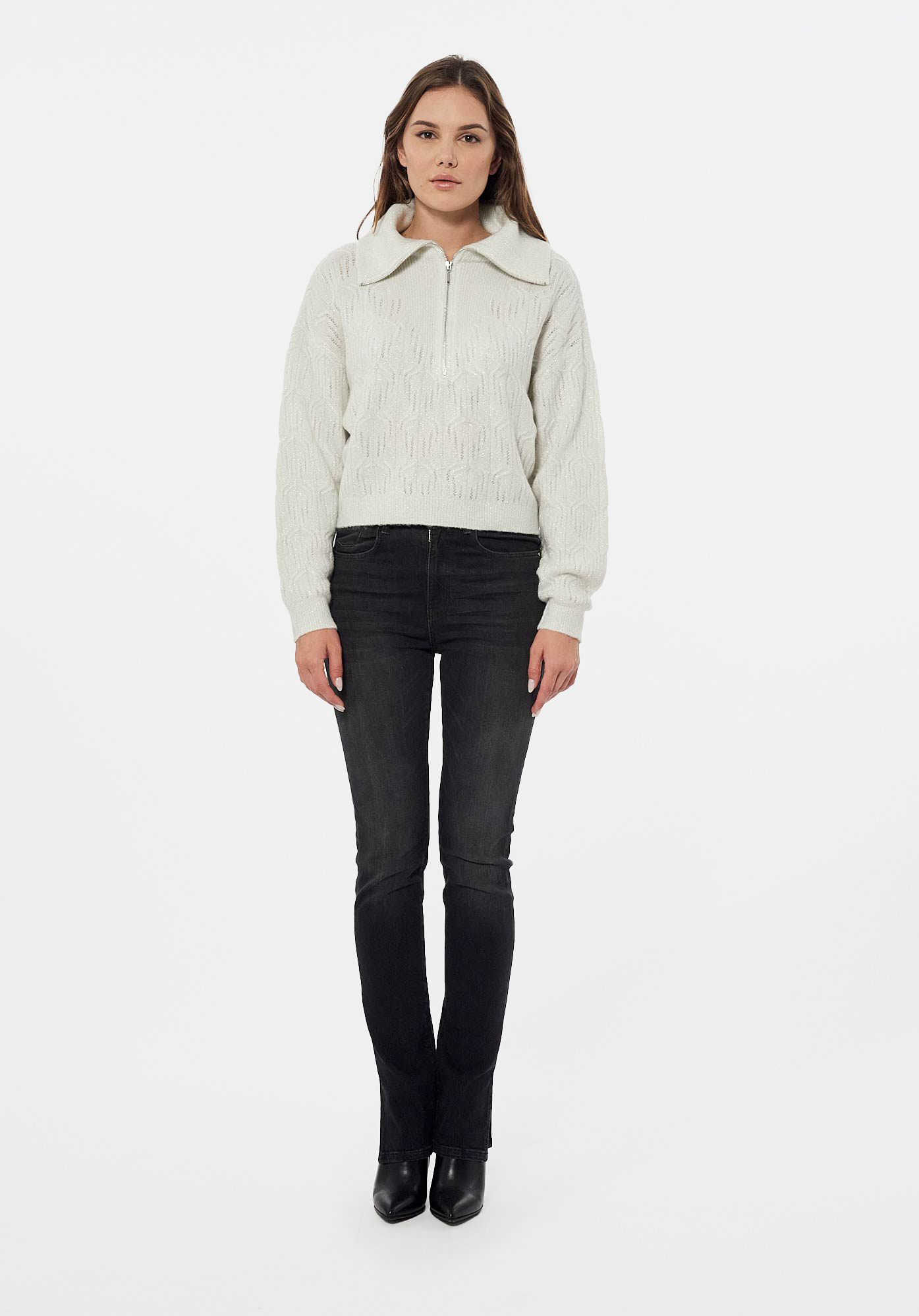 FAIL   Pull blanc pailleté Femme