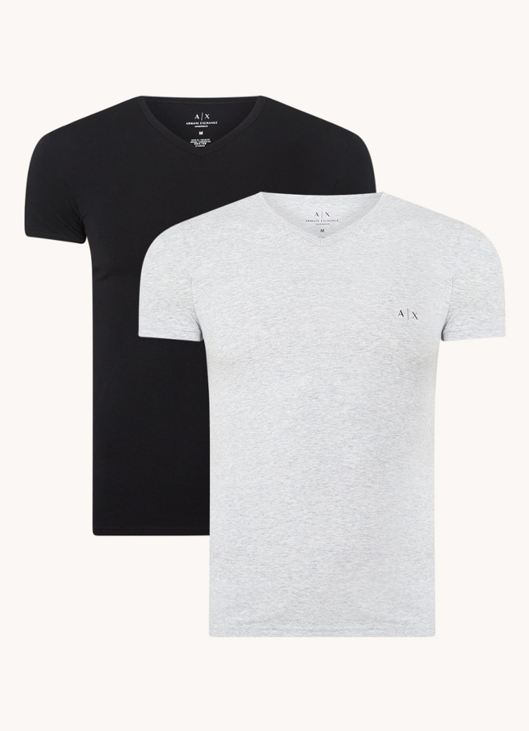 Set di 2 t-shirt con scollo a V Armani Exchange