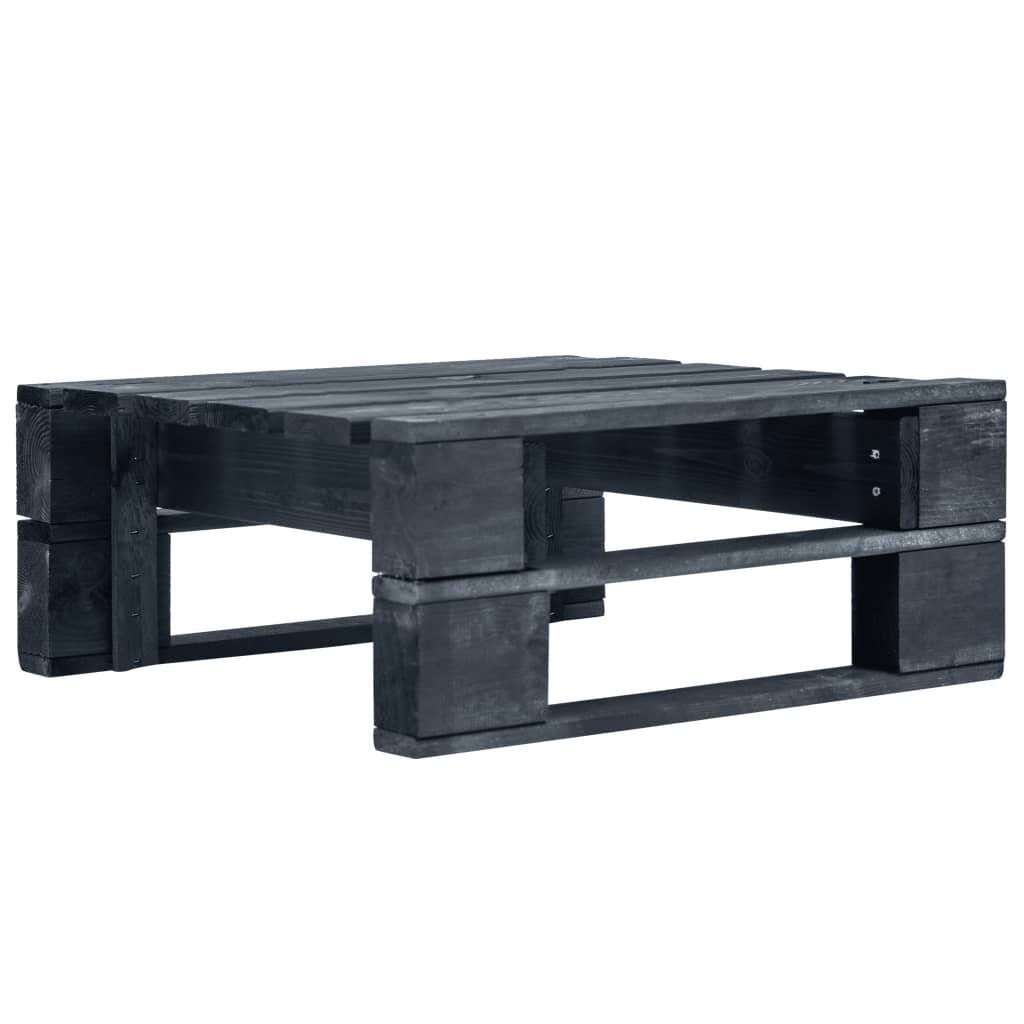 möbelando Gartenlounge-Hocker Astrid (LxBxH: 60x60x25 cm), aus Kiefer in Schwarz