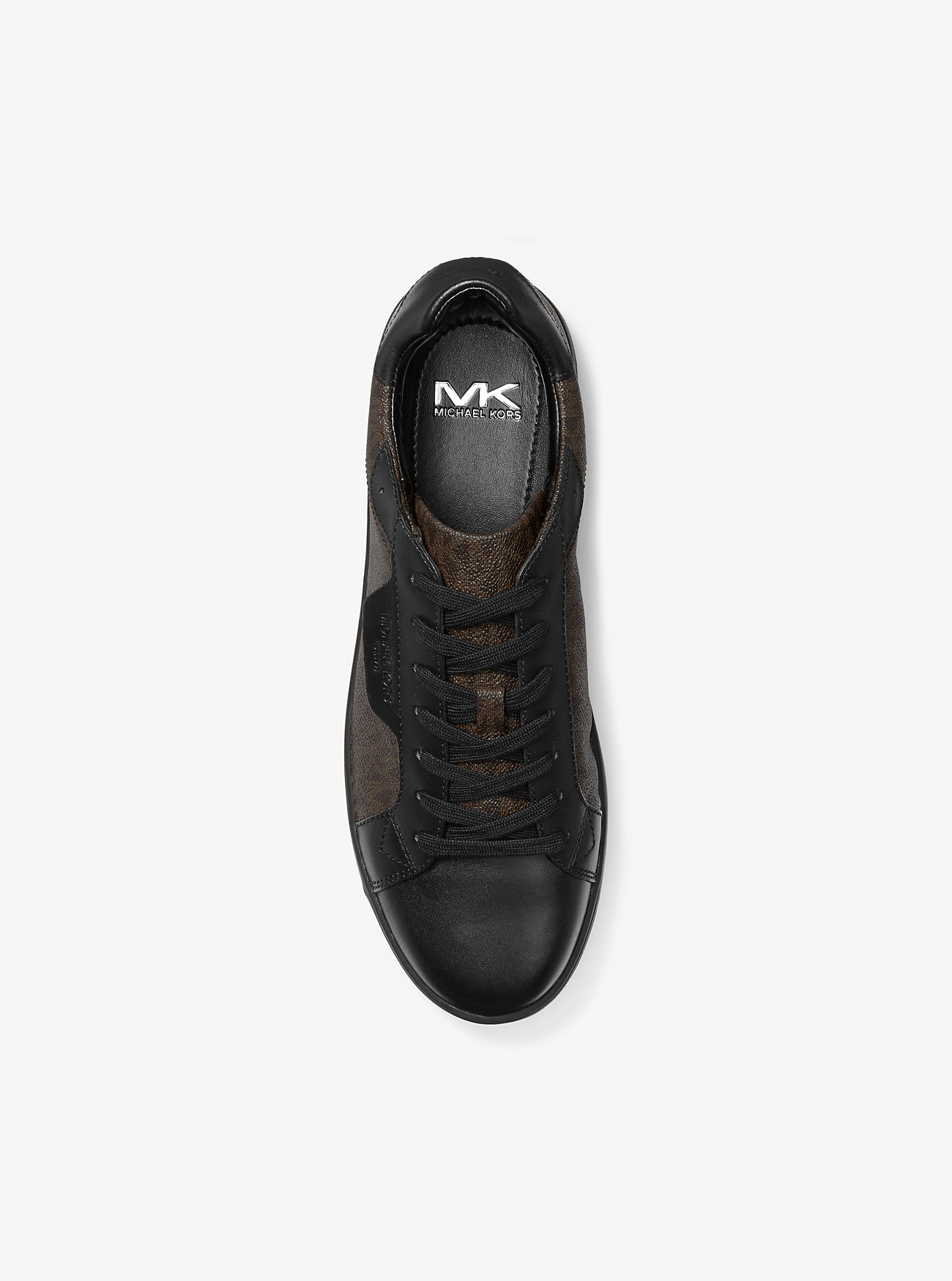 Buty sportowe ze skóry i logo Keating – BRĄZOWE/CZARNE