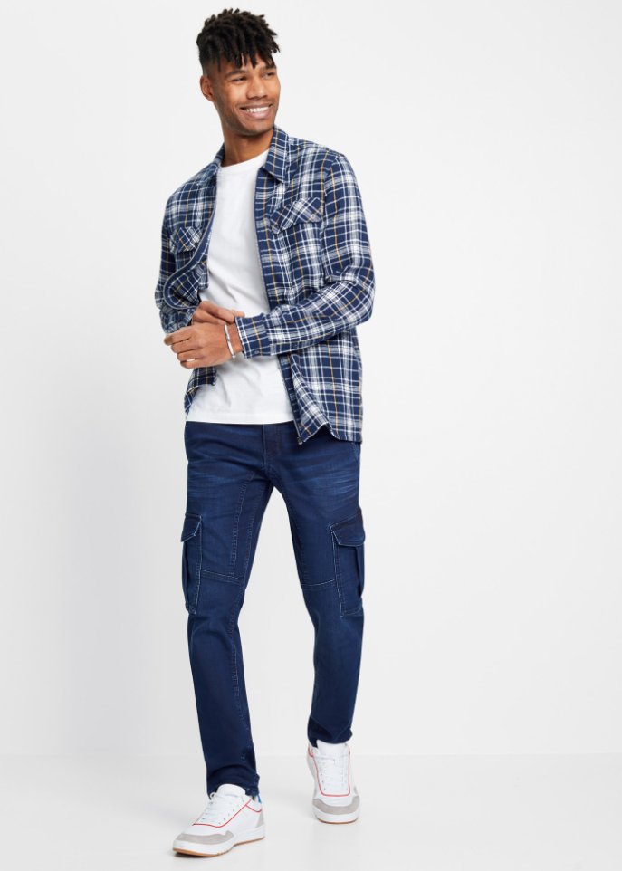 Regular Fit Cargo-Sweat-Jeans, Tapered
