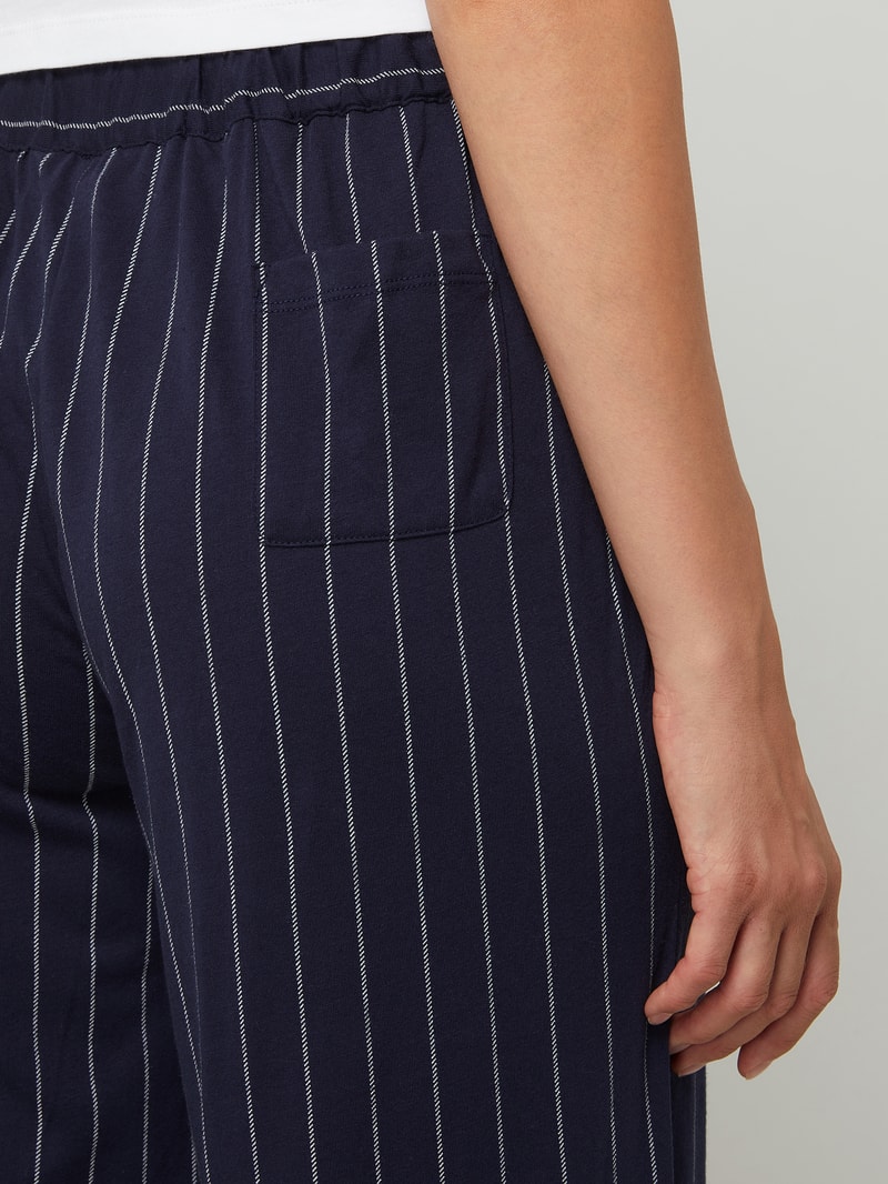 Pyjamahose mit Streifenmuster in dunkelblau