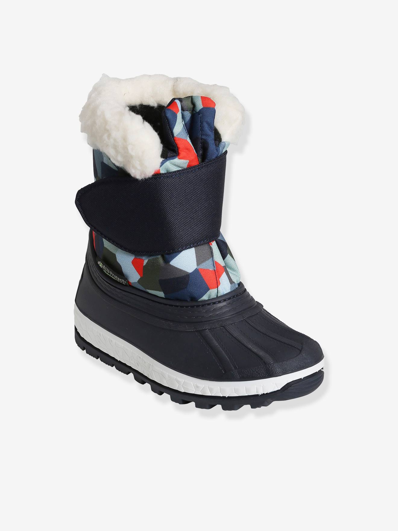 Bottes de neige garçon bleu