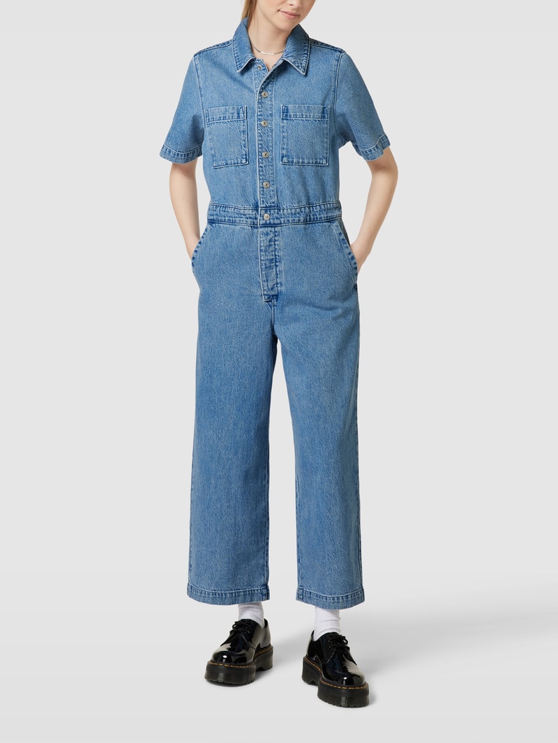 Jumpsuit in Denim-Optik Modell 'BOILERSUIT' in hellblau