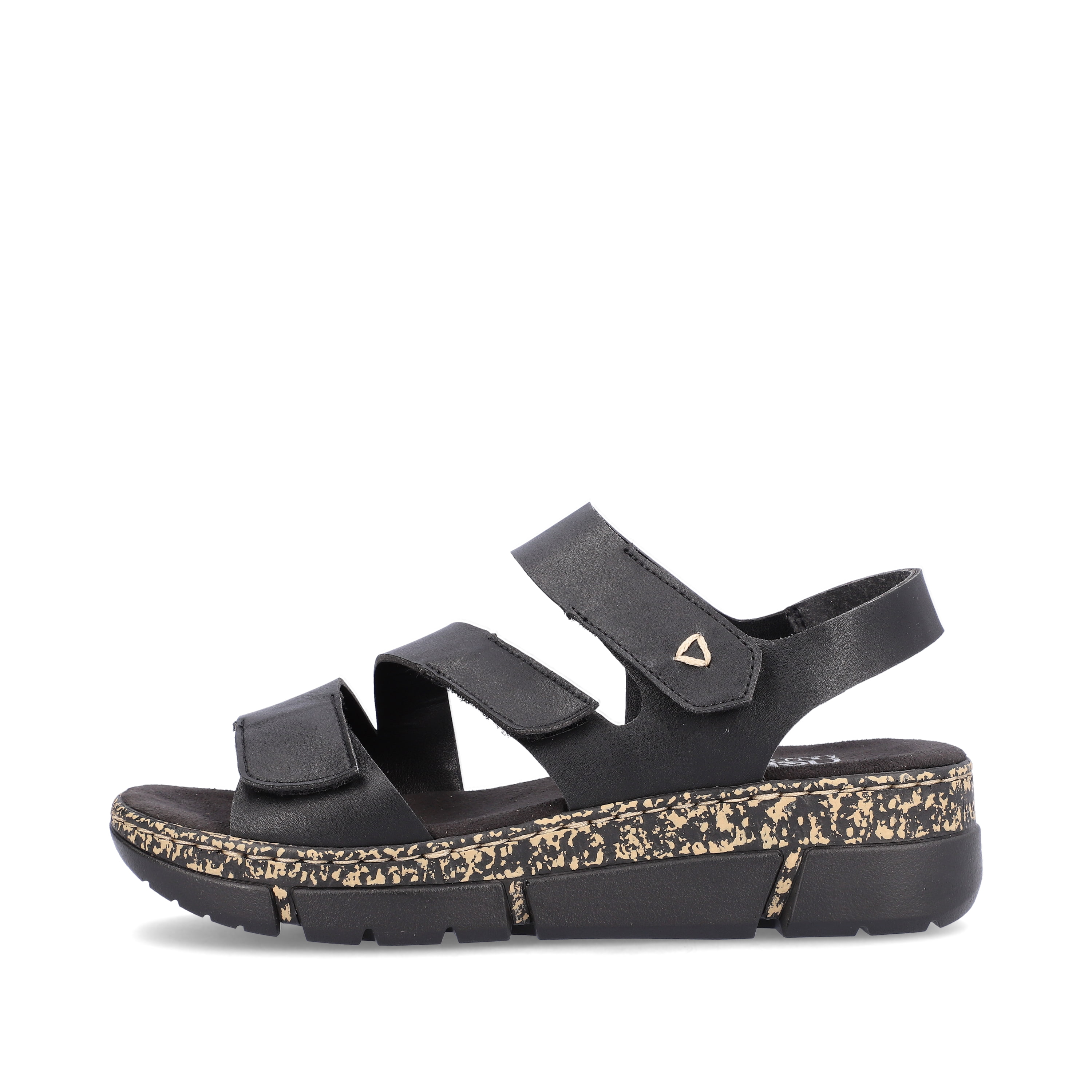 Rieker Damen Riemchensandalen asphaltschwarz