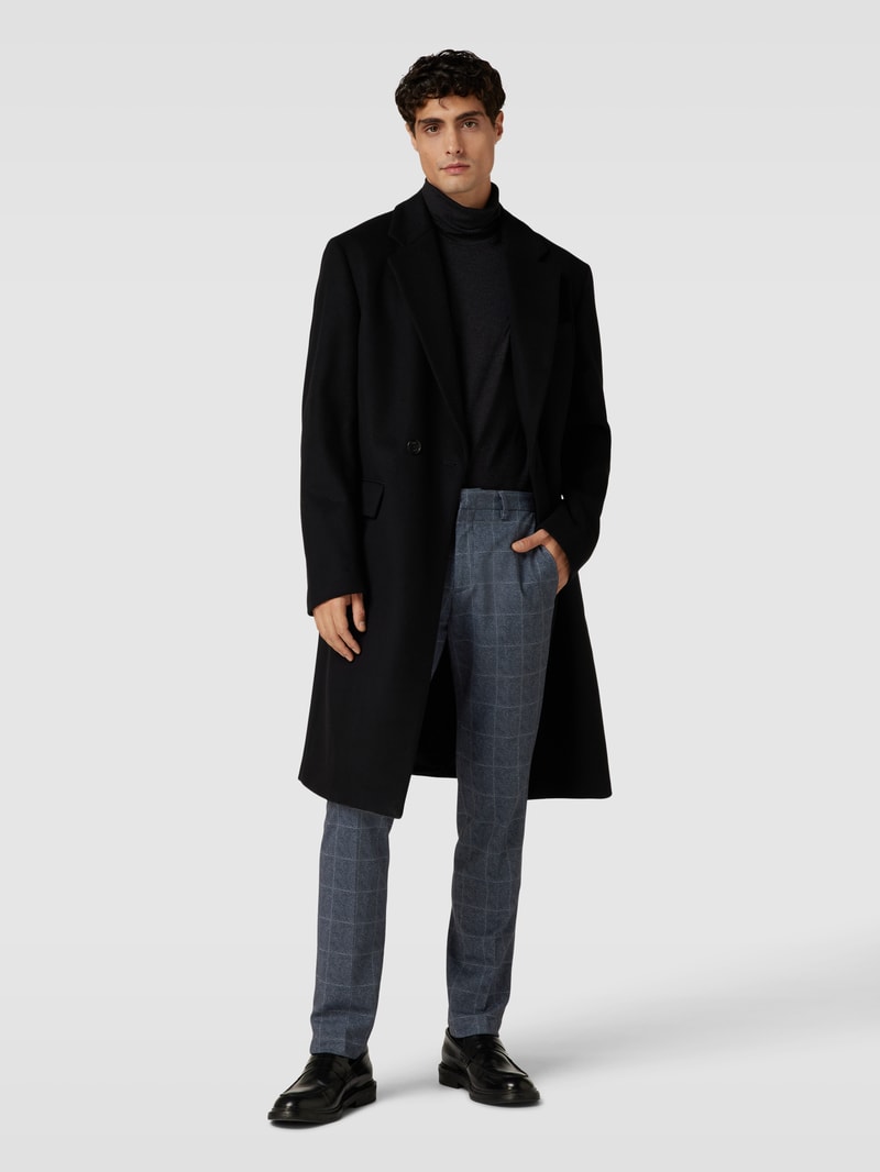 Stoffhose mit Gitterkaro Modell 'Ray' in blau