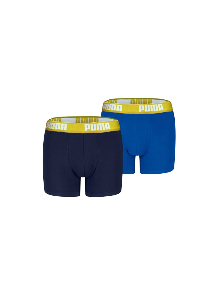 Puma Boxershorts BOYS EVERYDAY BASIC BOXER 2P in 740 - yellow / blue günstig kaufen