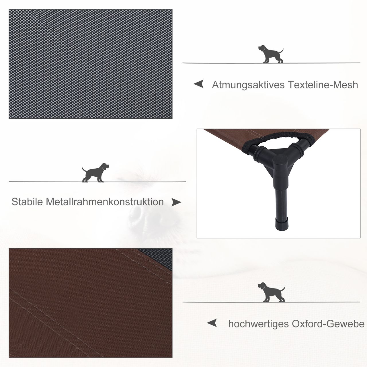 PawHut Hundeliege outdoor Hundebett Katzenbett Hundesofa Hunde Schlafplatz