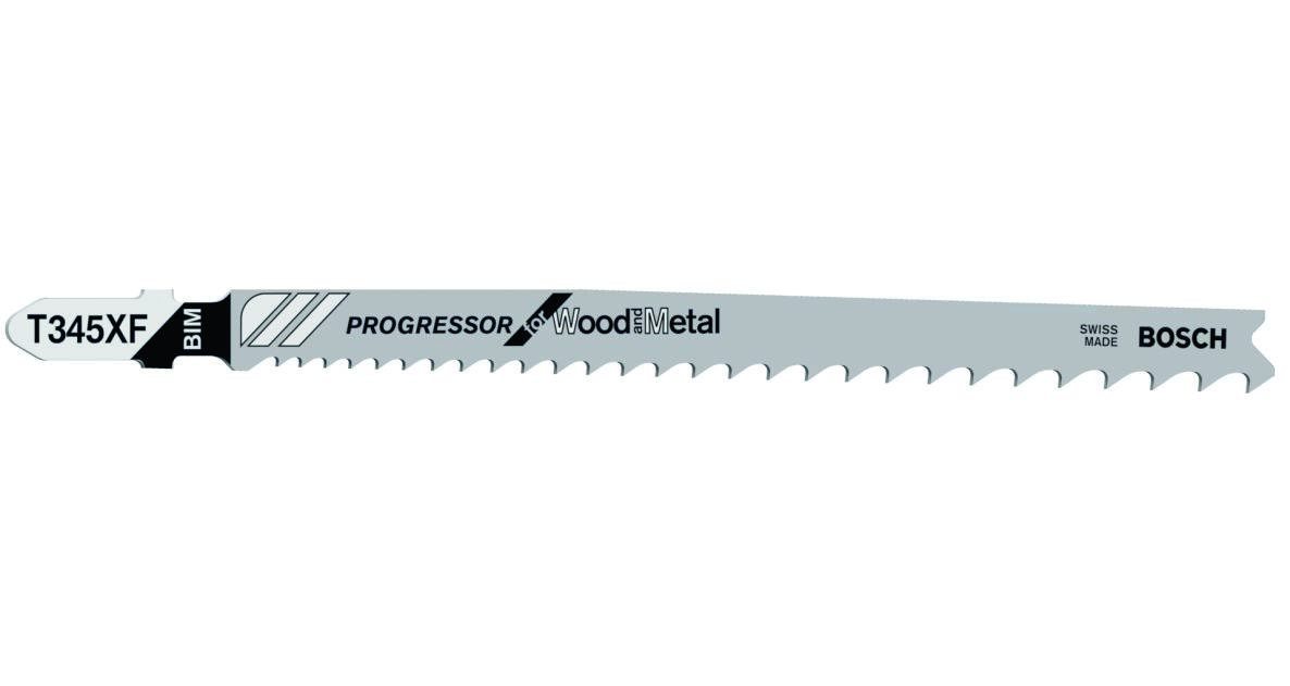Bosch Blue Accessories 2608634994 T345XF Jigsaw Blades T - Shank Per 5 Wood with metal