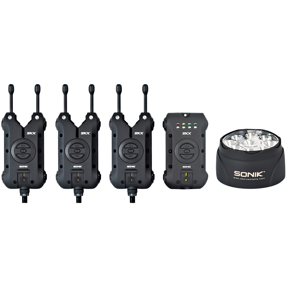 Sonik Bissanzeiger-Set SKX 3+1 + Bivvy Lamp