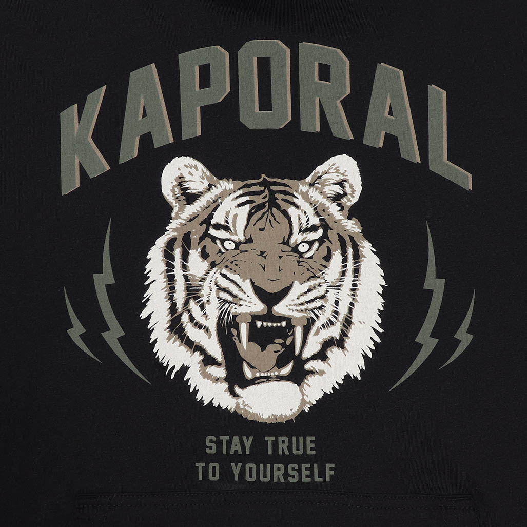 PERON  T-shirt tigre noir Garçon en 100% coton