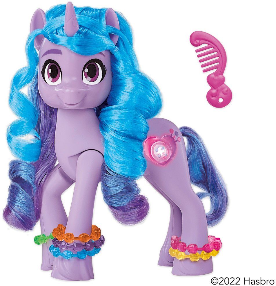 Hasbro Spielfigur Izzy Moonbow, mit über 20 Reaktionen und leuchtendem Schönheitsfleck