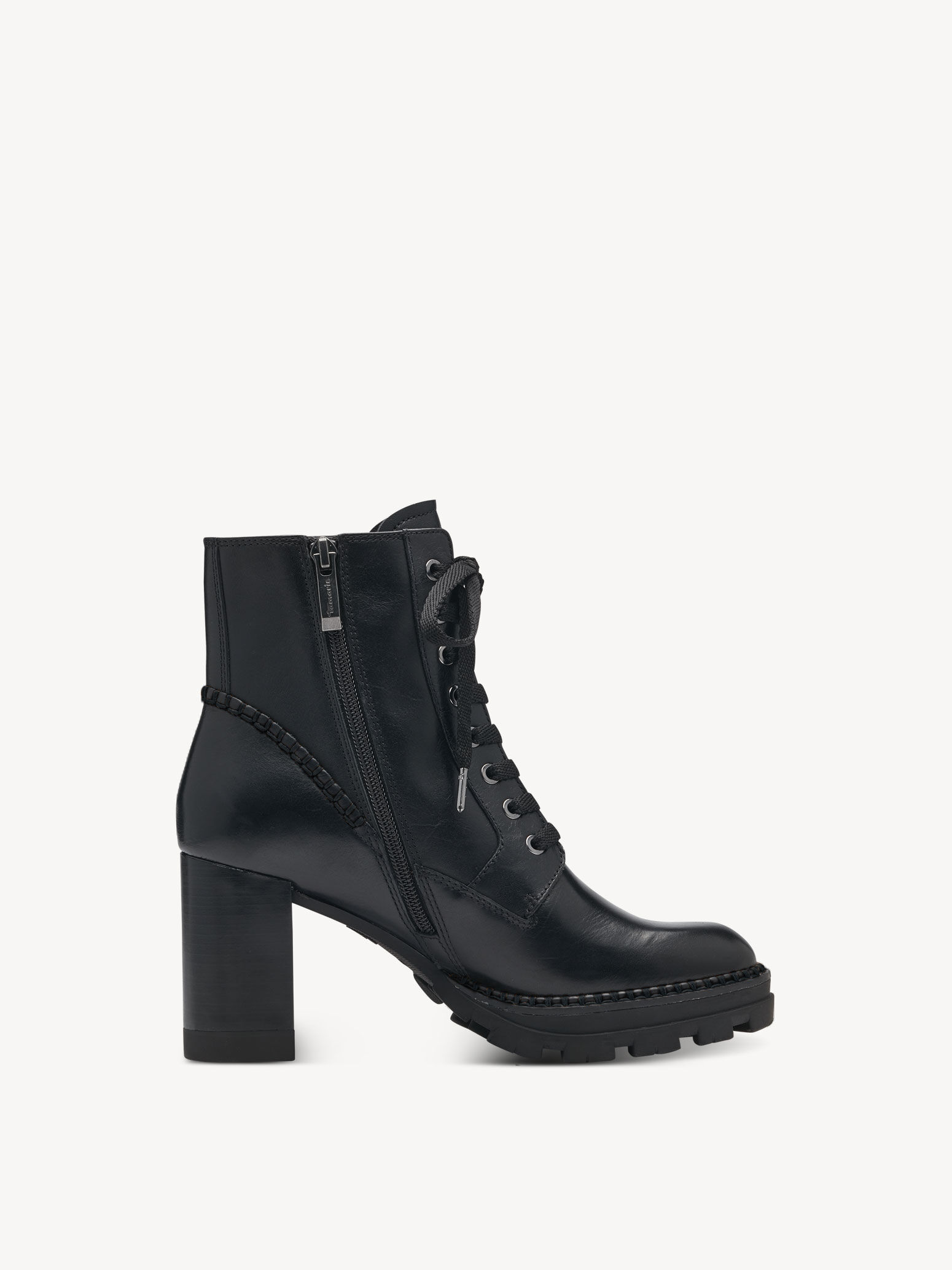 Bottine en cuir - noir