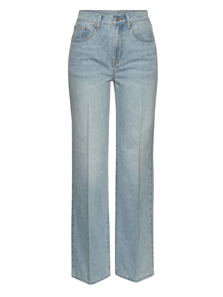 LASCANA Weite Jeans in light blue washed günstig kaufen
