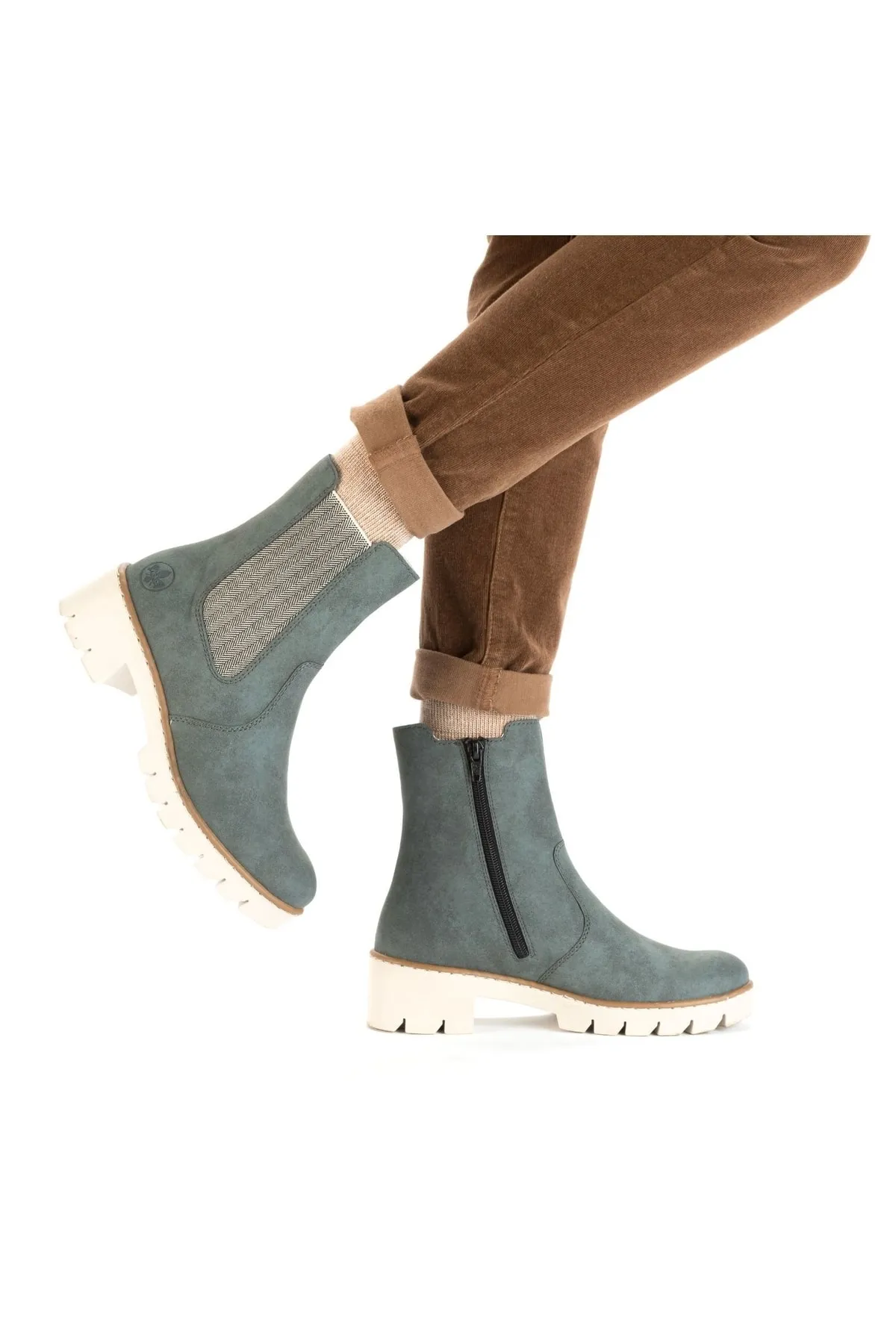 Rieker  Stiefelette - Blau - Blockabsatz