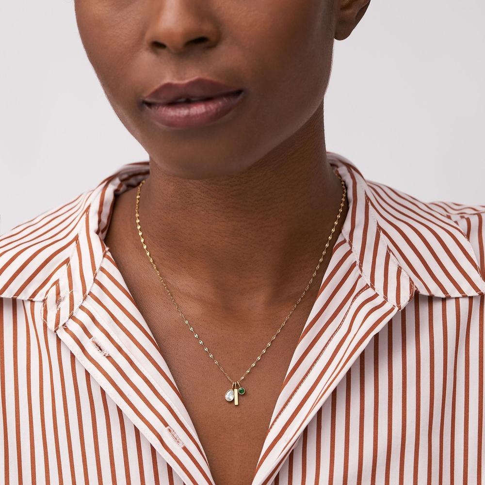 Fossil Chaînette Acier inoxydable collier