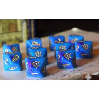 Elder Dice (10d10 Tube) Sigil of the Dreamlands Kadathian Ice