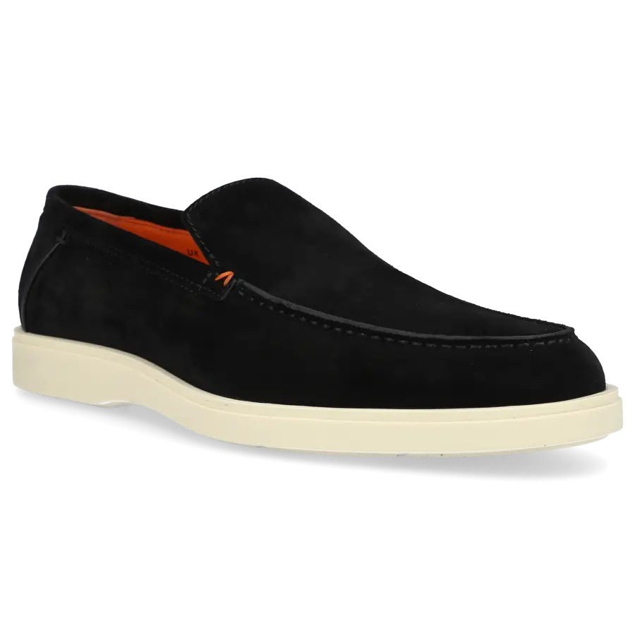 Santoni - Loafer 17824 Veloursleder - schwarz