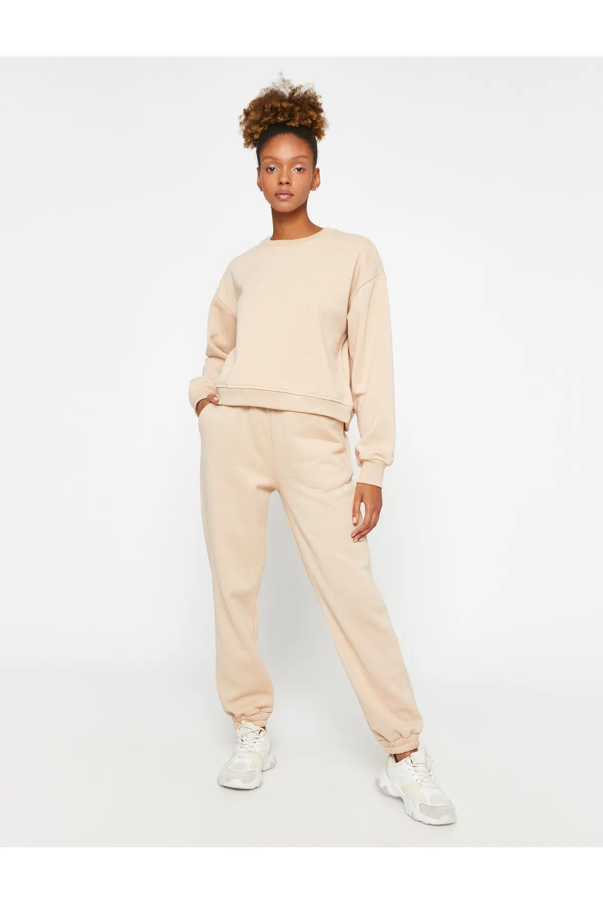 Koton  Dicke Basic-Jogger-Jogginghose mit Tasche und Bindebund