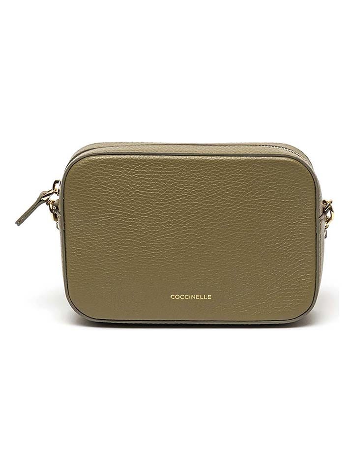 COCCINELLE Leder-Umhängetasche in Khaki - (B)21 x (H)17 x (T)6 cm günstig kaufen onesize
