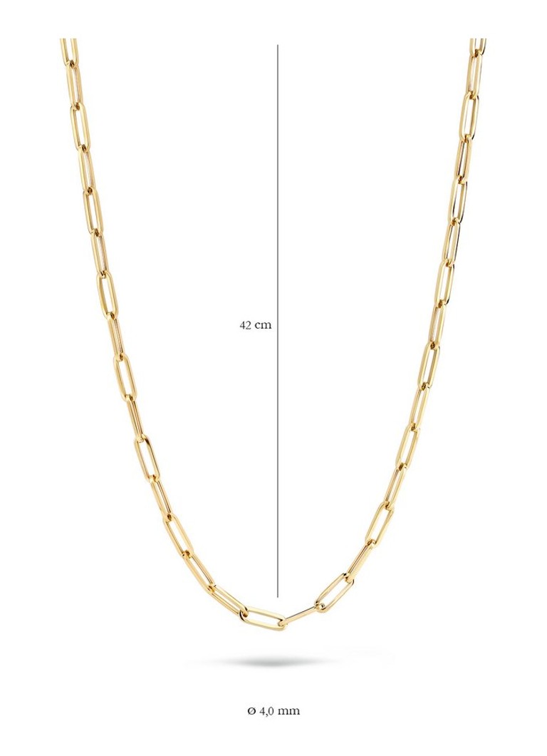 Collana a maglie rosa cipria in oro giallo 14 carati 3101YGO