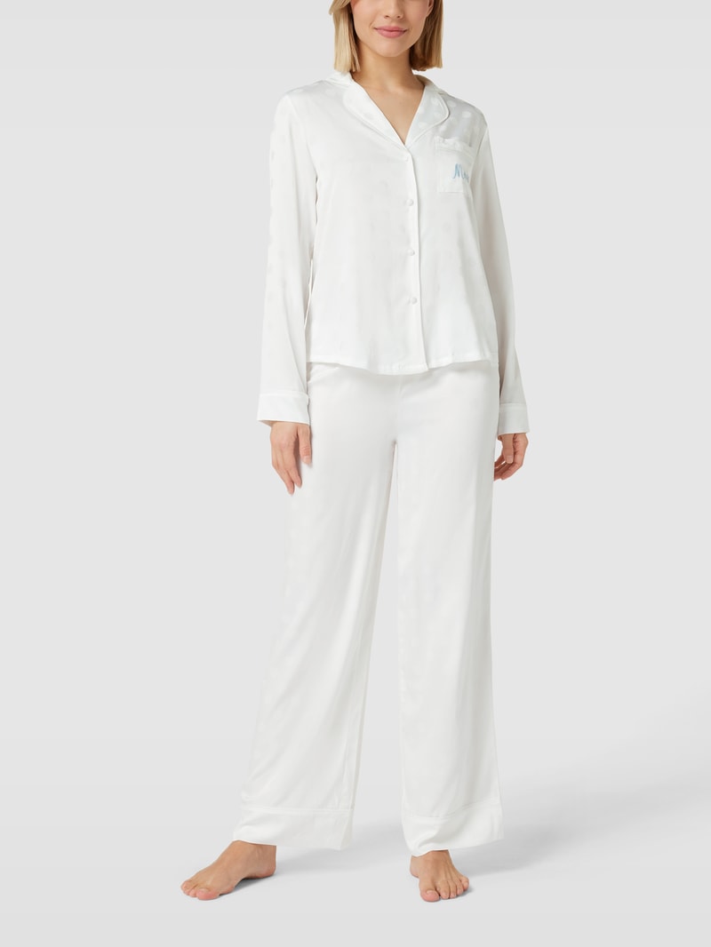 Damen Pyjama mit Allover-Muster in offwhite