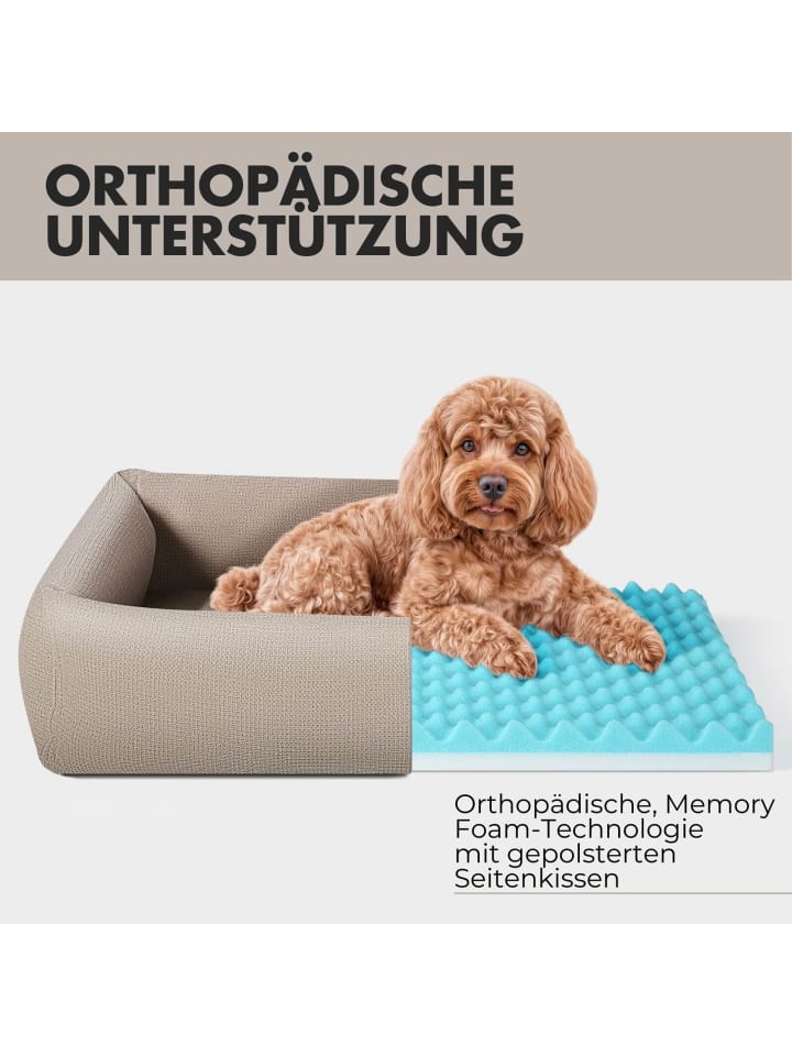 PAW WOW Hundebett EMMA Velours Greige günstig kaufen