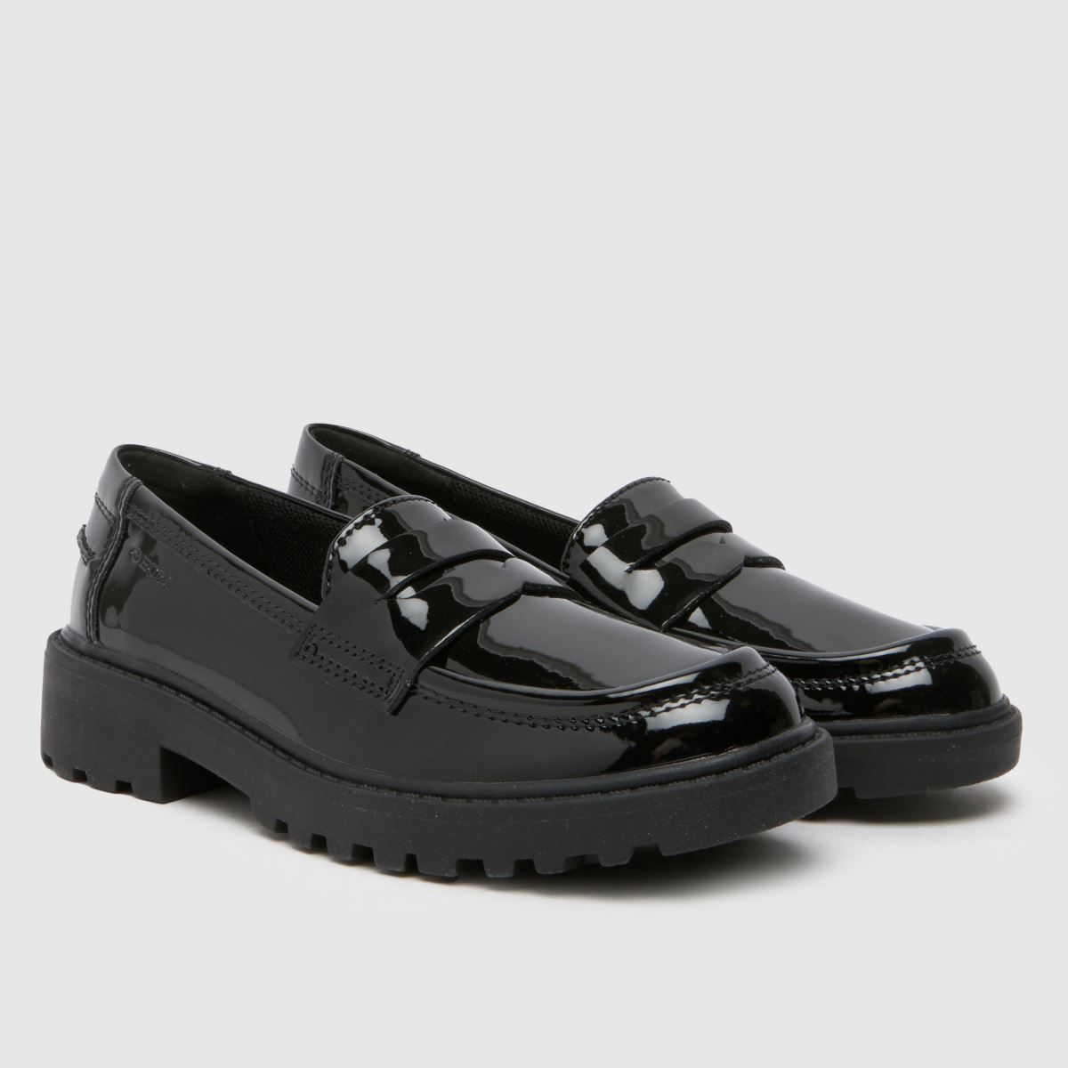 Geox svarta Casey loafers flickor juniorskor