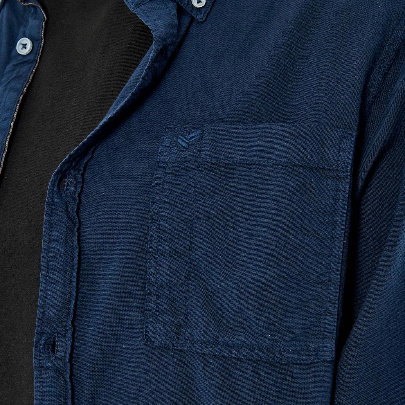 TOMEK  Chemise bleu marine homme 100% coton bio