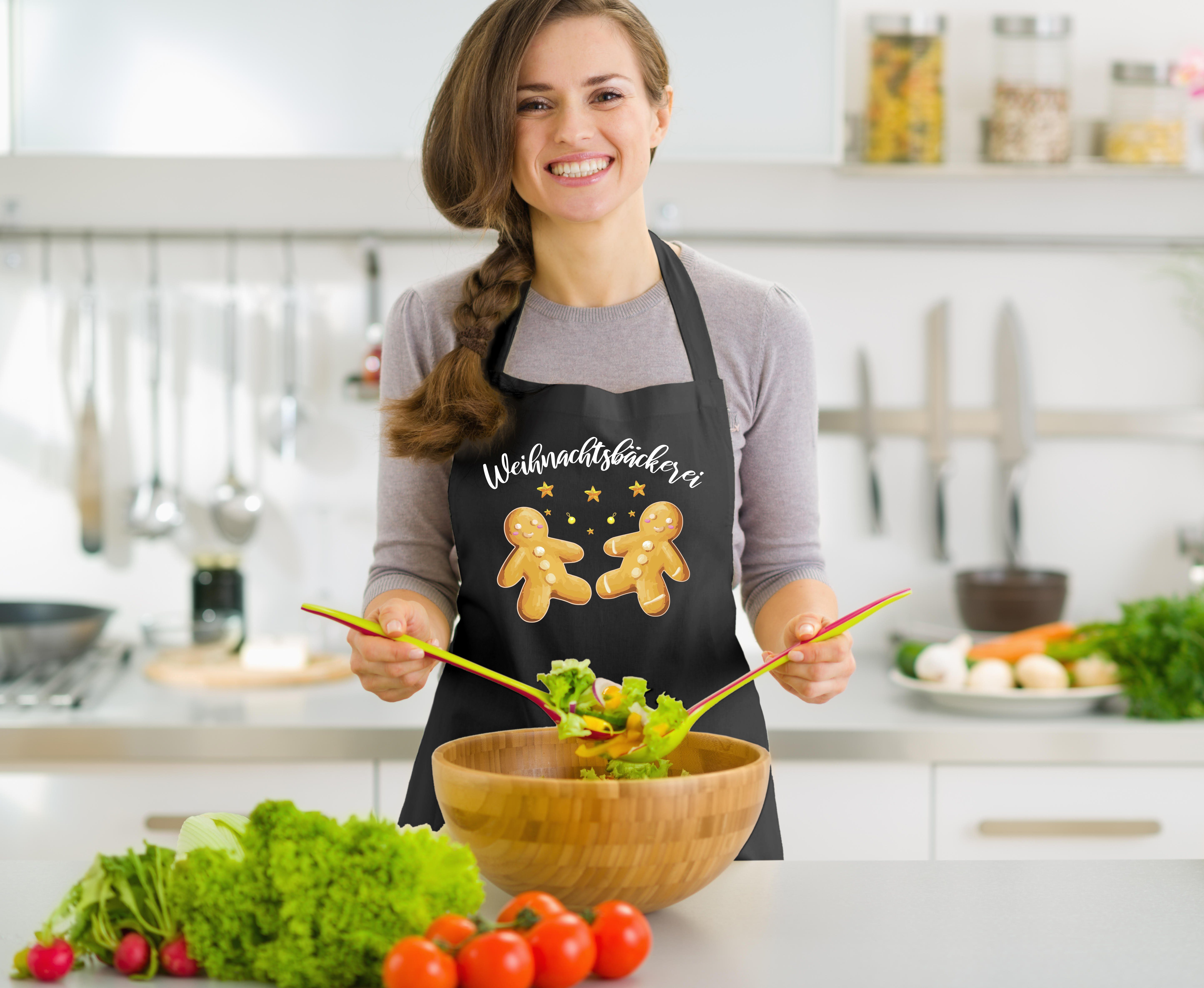 Youth Designz Kochschürze Weihnachtsbäckerei Schürze für Herren & Damen zum Kochen und Backen, mit Plätzchen und Weihnachten Design im Fun-Look