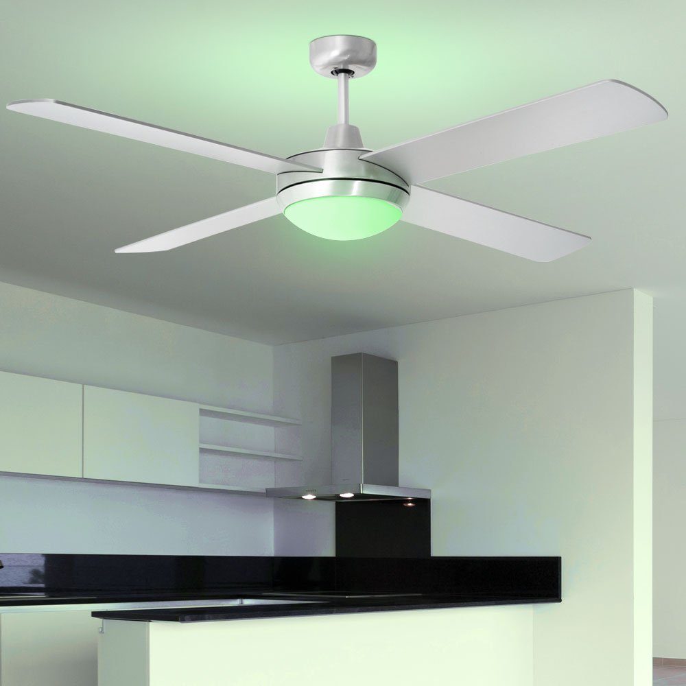 etc-shop Deckenventilator, Smart RGB LED Decken Ventilator FERNBEDIENUNG Timer Luft