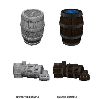 Barrel & Pile of Barrels: WizKids Unpainted Minis