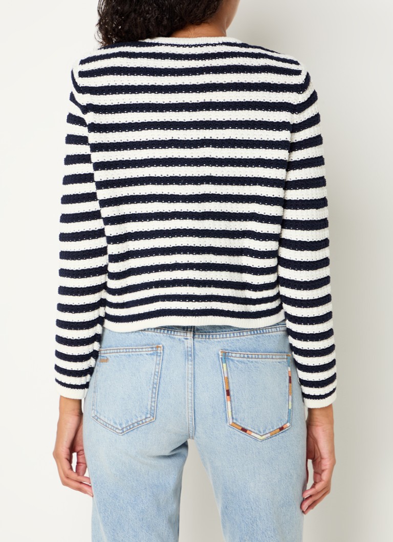 Cardigan gros tricotat Ba&sh Gaspard cu imprimeu în dungi